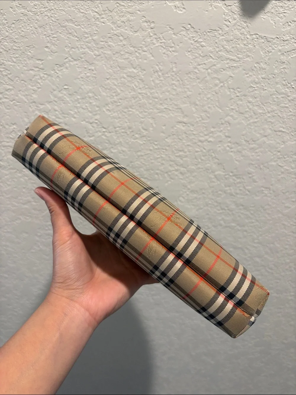 Burberrys Vintage Classic Plaid Clutch Bag Toiletry